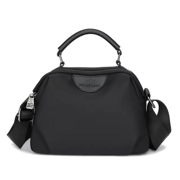 New Portable Nylon Cloth with Cowhide Shoulder Bag