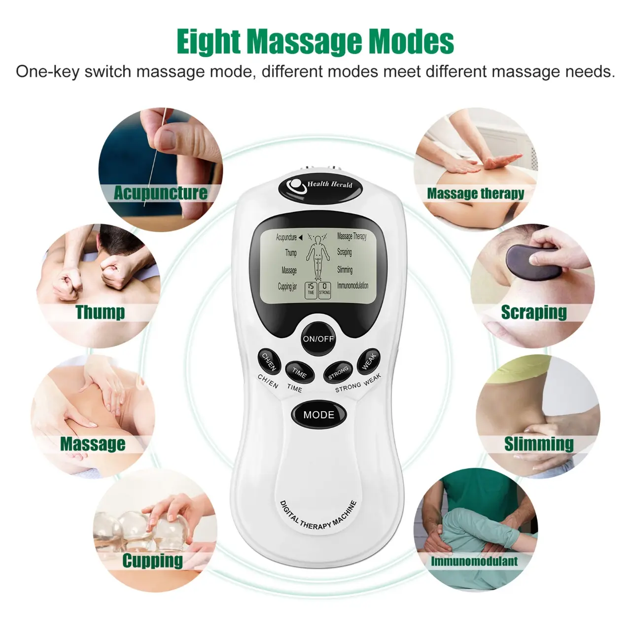 Digital -Therapy Machine 4 Pad With Color Display and Lighting System