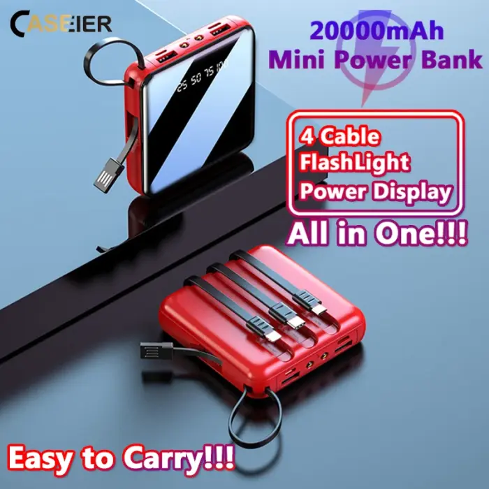 20000 MAH Powerbank with LED Display and All in One Cable set (3)
