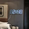 3D Digital Wall Clock LED Table Clock Time Alarm Temperature Date Sound Control Night Light With Remote Control Clock ৩ডি ডিজিটাল ওয়াল ক্লক এলইডি ডিসপ্লে রিমোট কন্ট্রোলসহ