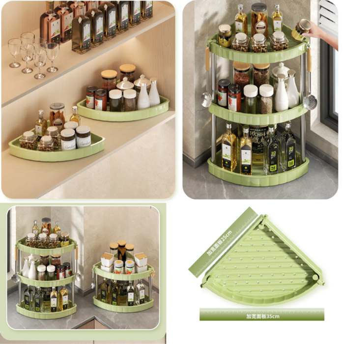 4 Layer Corner Trolly Rack Multifunctional Corner Storage Rack for Every Home (2)