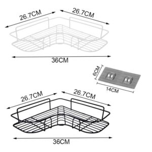1Pcs Stainless Steel Bathroom Corner Shelf